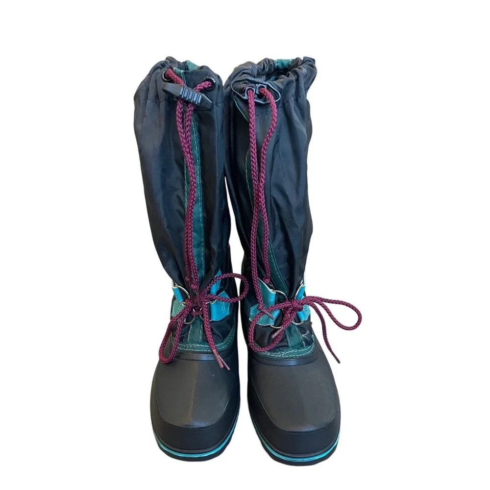 Sorel 1964 Pac Nylon Winter Boots Womens Size 6 Waterproof Snow Insulated Rubber